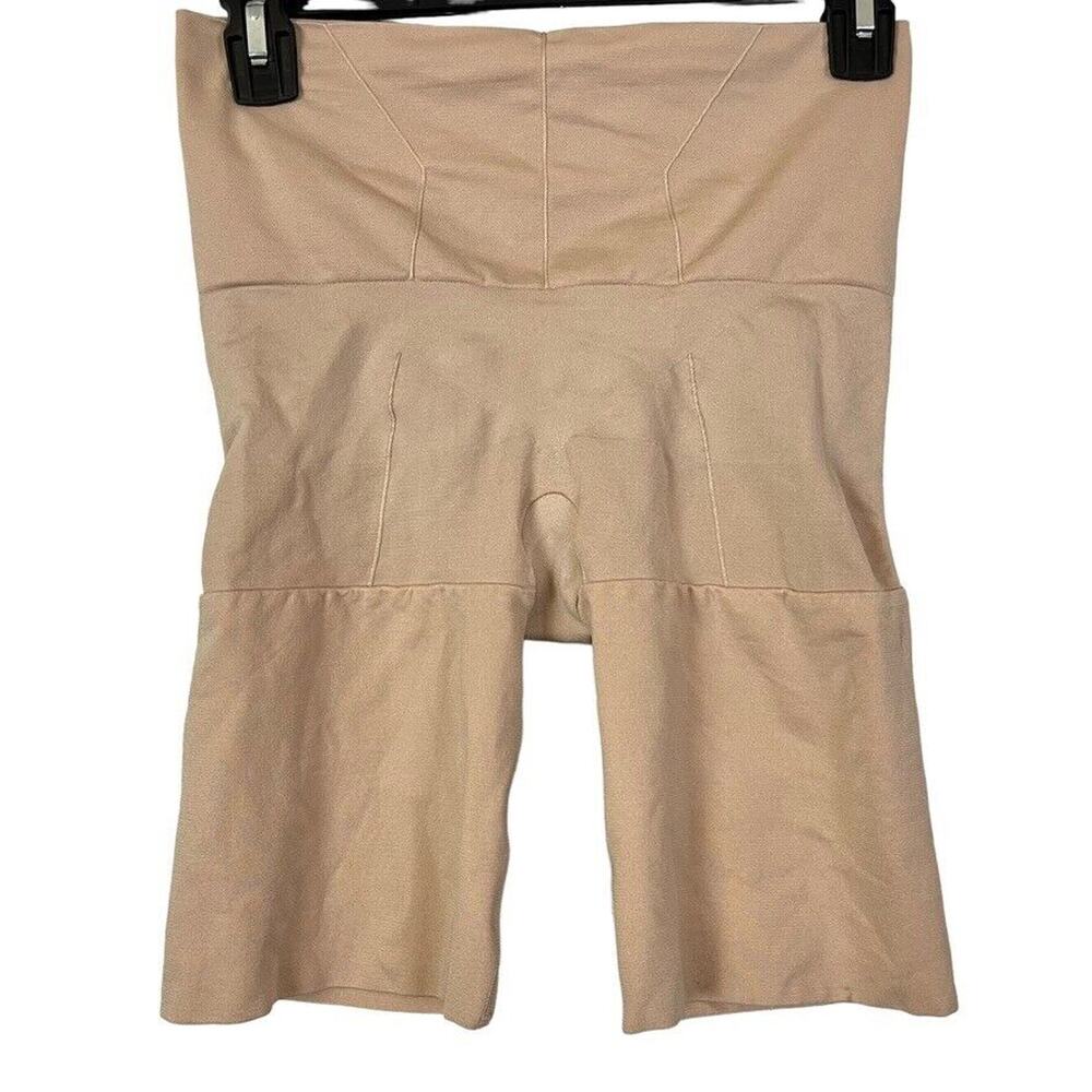 Red Hot Spanx Flat Out Flawless Nude Mid Thigh Shaper Firm Control Shorts sz 1X
